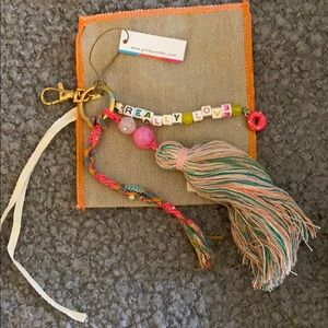 NWT Pink Powder “Really Love 🍩 “ keychain